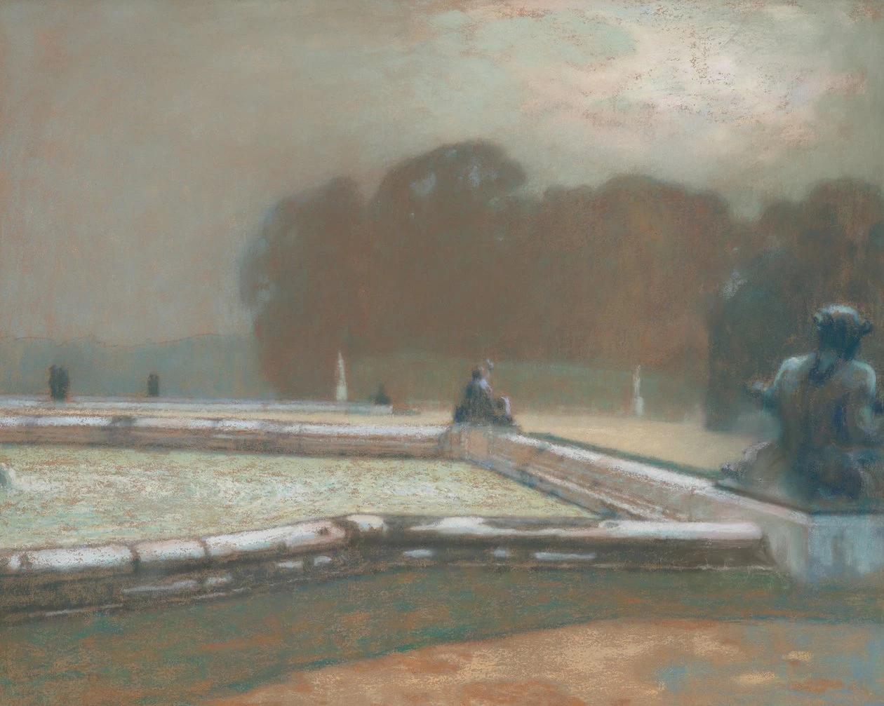 Henri Le Sidaner - 231, Statue, Il Giardino di Versailles, 1900